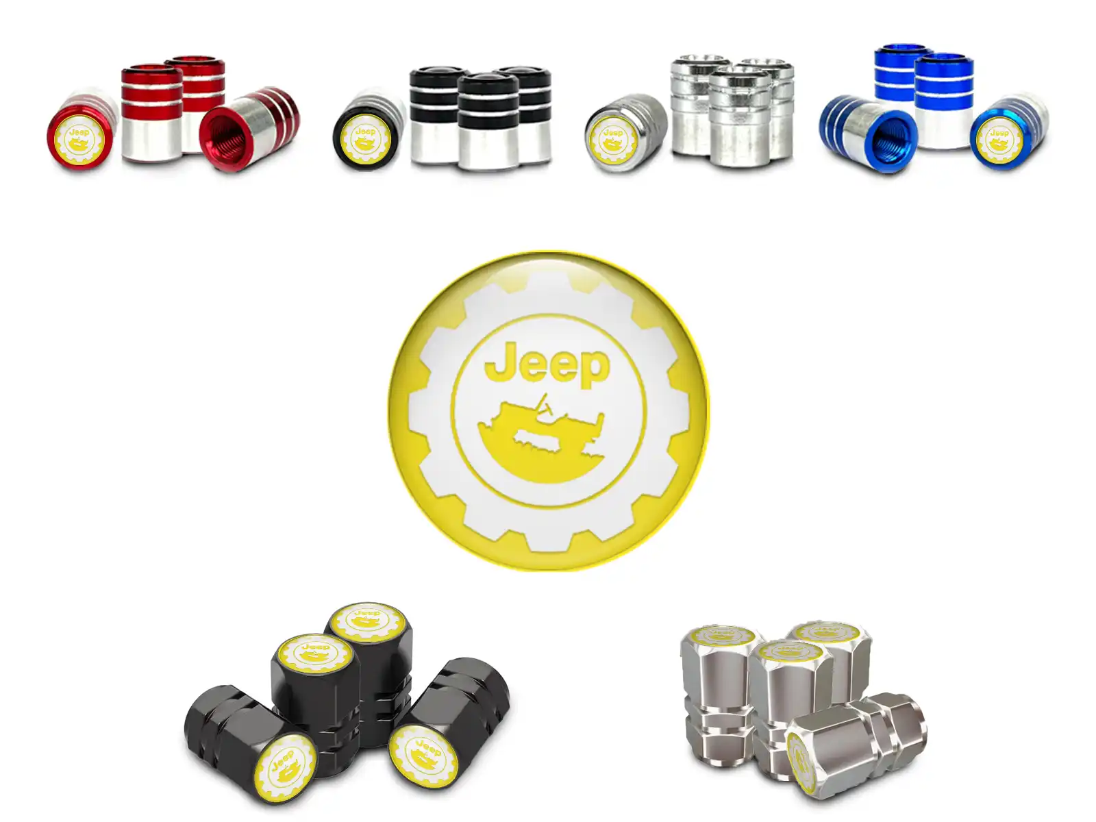 Jeep Couvercles De Valve Pneu Voitures Style Bombé